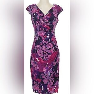 #52-Lauren Ralph Lauren Pink and Purple Floral Dress